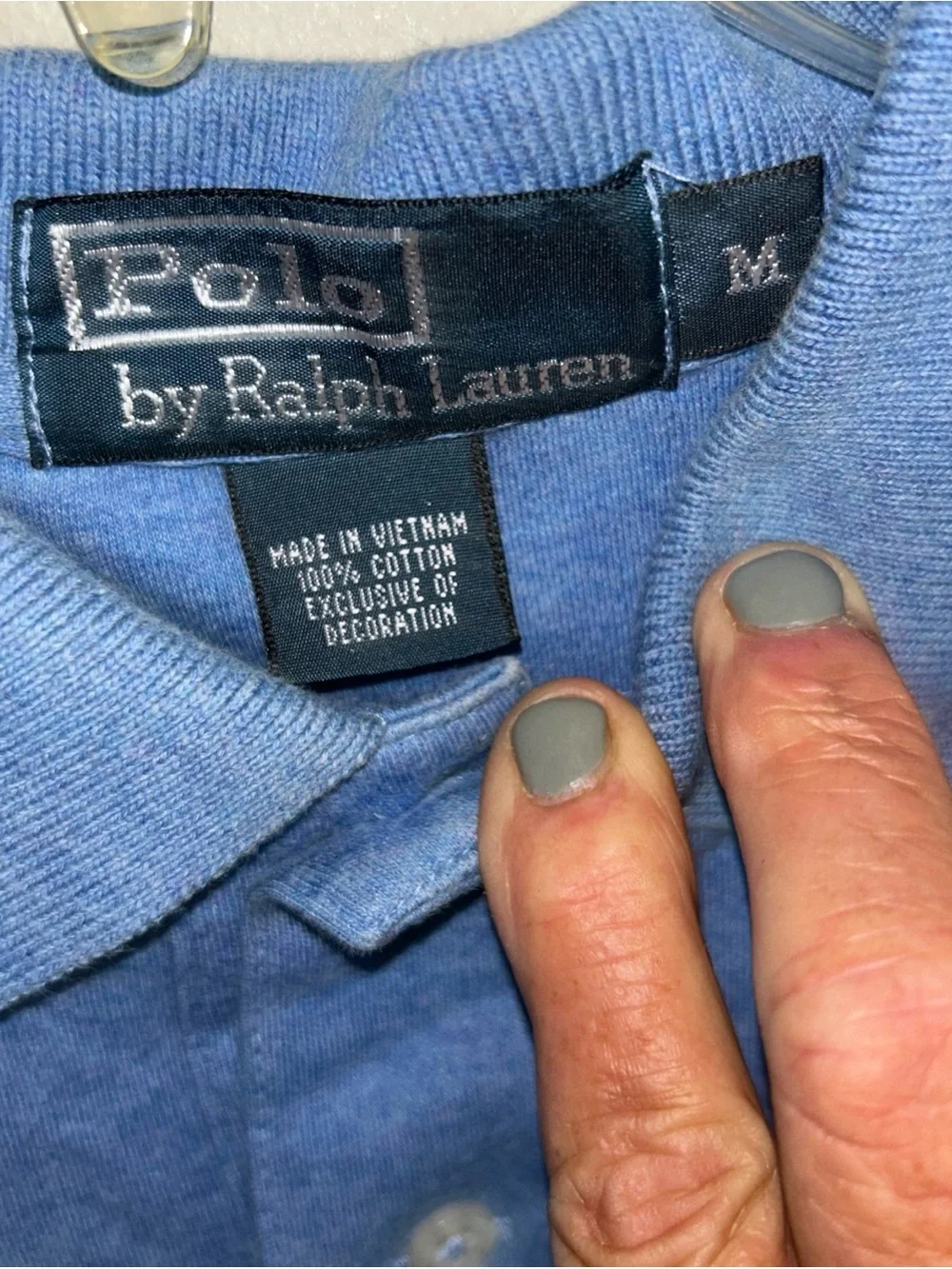 Ralph Lauren Blue Short-Sleeve Polo with Red Pony